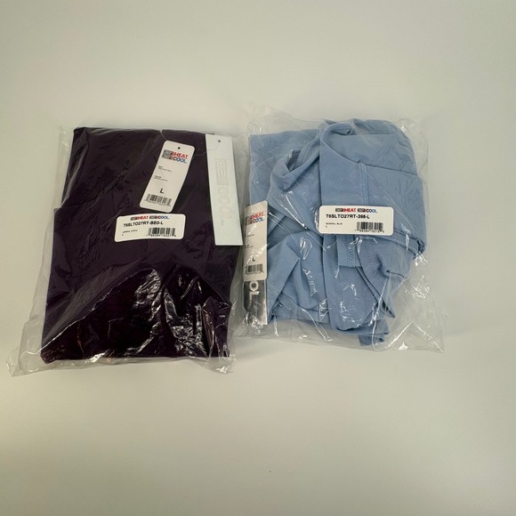 32 Degrees Tops - 32 Degrees Heat Cool Women Ribbed Knit Tops 2 Pack Purple Blue T6SLTO27RT L